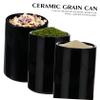 DECHOUS Ceramic Airtight Storage Canister Creative Kitchen Organization Jar for Tea Sugar and Snacks Container with Elegant Marble Finish view 4