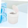ABOOFAN 2pcs Mini Garbage Can Small Aquarium Ornaments Tiny Trash Can Countertop Trash Can Counter Trash Can Car Garbage Bin Car Trashcans Car Trash Can Mini Trash Can White Household Desk view 2