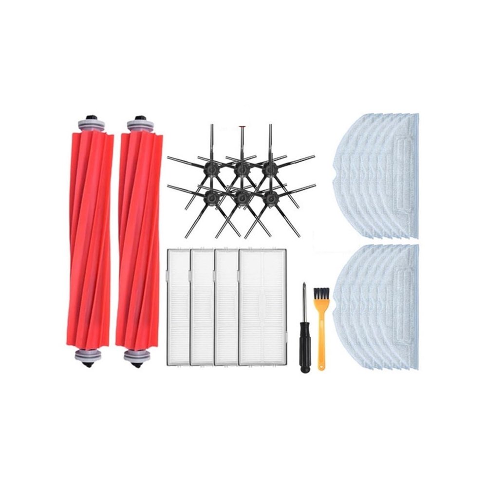 OmEkwa Compatible for Xiaomi Roborock S7 / S7 MaxV Ultra. Vacuum Cleaner Parts Hepa Filter Mop Cloth Main Brush Mop Cloth Replaceable Part 24Pcs