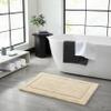 Jean Pierre New York Lydia Border 100% Cotton Bath Mat - Non-Slip Bath Rug - Ivory - 17"x24" view 1