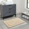 Jean Pierre New York Lydia Border 100% Cotton Bath Mat - Non-Slip Bath Rug - Ivory - 17"x24" view 3