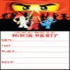 Set of 40 Ninja -Themed Happy Birthday Invitation Cards & Envelopes  Lightweight (240g), Postcard Style Invites for the Perfect Party Pack view 1