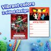 Set of 40 Ninja -Themed Happy Birthday Invitation Cards & Envelopes  Lightweight (240g), Postcard Style Invites for the Perfect Party Pack view 4