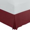 Gorayoo Bedding Box Pleated Bed Skirt 100% Pure Egyptian Cotton 9 Inch Drop Bed Frame Cover Easy to Put On Bedskirt Pleated Bed Skirt (Burgundy, Olympic Queen) view 1