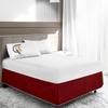 Gorayoo Bedding Box Pleated Bed Skirt 100% Pure Egyptian Cotton 9 Inch Drop Bed Frame Cover Easy to Put On Bedskirt Pleated Bed Skirt (Burgundy, Olympic Queen) view 2