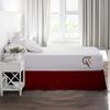 Gorayoo Bedding Box Pleated Bed Skirt 100% Pure Egyptian Cotton 9 Inch Drop Bed Frame Cover Easy to Put On Bedskirt Pleated Bed Skirt (Burgundy, Olympic Queen) view 3