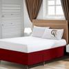 Gorayoo Bedding Box Pleated Bed Skirt 100% Pure Egyptian Cotton 9 Inch Drop Bed Frame Cover Easy to Put On Bedskirt Pleated Bed Skirt (Burgundy, Olympic Queen) view 4