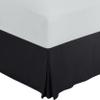Gorayoo Bedding Box Pleated Bed Skirt 100% Pure Egyptian Cotton 11 Inch Drop Bed Frame Cover Easy to Put On Hotel Class Luxurious Bedding (Black, Queen) view 1