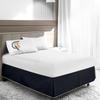Gorayoo Bedding Box Pleated Bed Skirt 100% Pure Egyptian Cotton 11 Inch Drop Bed Frame Cover Easy to Put On Hotel Class Luxurious Bedding (Black, Queen) view 2