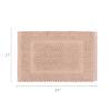 Jean Pierre New York 100% Chenille Cotton Skid Resistant Plush Bath Mat - 17"x24" Bathroom Rug - Pink Dusty Rose view 2