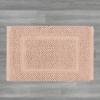 Jean Pierre New York 100% Chenille Cotton Skid Resistant Plush Bath Mat - 17"x24" Bathroom Rug - Pink Dusty Rose view 4