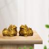 WXMYOZR Chinese Feng Shui Pi Yao/Pi Xiu Wealth Porsperity Statue,7" Pure Brass Lucky Pixiu Figurines Collectible Ornaments Attracting Wealth and Good Luck view 4