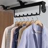 JEDAL Wardrobe Pants Rack Pull-Out Closet Rod Extendable Wardrobe Clothing Rail Top Mount Clothing Organizer Holder for Closet (Size : 9.8in) view 3