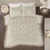 Gracie Mills Ray Boho Tufted Cotton Chenille Medallion Fringe Coverlet Set view 2