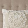 Gracie Mills Ray Boho Tufted Cotton Chenille Medallion Fringe Coverlet Set view 3