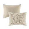 Gracie Mills Ray Boho Tufted Cotton Chenille Medallion Fringe Coverlet Set view 4