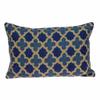 Bed Bath & Beyond 20" X 12" Blue Zippered 100% Cotton Throw Pillow view 1