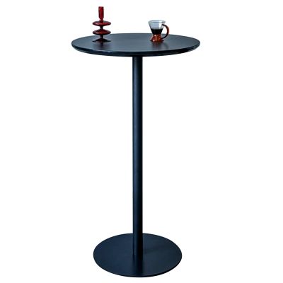 Antourlamm Round Bar Table, High Top Pub Table, Small Cocktail Table Coffee Tray End Table for Dining Bistro Cafe Home, Counter Height Dining Table with Black Leg and Base (Size : 48x72cm)