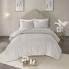 Gracie Mills Ray 3-Piece Boho Chic Tufted Cotton Chenille Medallion Duvet Set view 3