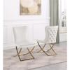 Best Master Furniture Titan Beige/Gold Velvet Dining Chairs (Set of 2) view 2