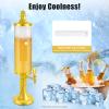 3L Beer Tower Beverage Dispenser, with LED Colorful Shinning Lights and Ice Tube, Margarita Mimosa Tower Drink Dispenser with Tap, Freeze Tube to Keep Beverages Cold, Perfect for Party Bar Gameday view 2