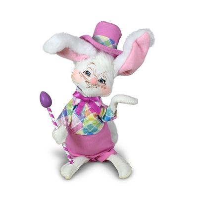 Annalee Easter Spring Bunny Collection (6in Pink & Plaid Boy Bunny)