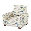 Toddler Personalized Armchair, Kids Upholstered Rocking Chair with Personalization, Toddler Chair with Personalized Name, Comfy Child Armchair, (Cars & Trucks Print, Legs) view 3