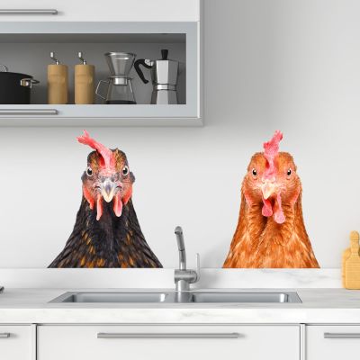 Chicken Wall Cling,Chicken Lover Gift Window Decal,Cute Animal Wall Decor(1)
