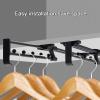 IBOWZ Pull Out Clothes Hanger Rod Retractable Closet Rod - Pull Out Closet Rod, Pull Out Hanger, Extendable Clothes Rail Closet Ceiling Mounted, Pull Out Towel Rail Closet Accessories, Load-bearin view 3