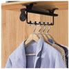 JEDAL Pull Out Clothes Hanger Rod Push-Pull Trousers Rack Extendable Wardrobe Clothes Rails Heavy Duty Clothes Hanger Rail, Black (Size : 19.7in) view 1