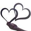 Metal Interlocking Hearts Wall Art, Couples Gift, Valentines Day Gift Idea, Love Wall Sign, Heart Wall Art, Unique Gifts, Home Decor Gifts, Love Sign (12 Inches, Black) view 1
