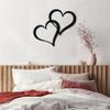 Metal Interlocking Hearts Wall Art, Couples Gift, Valentines Day Gift Idea, Love Wall Sign, Heart Wall Art, Unique Gifts, Home Decor Gifts, Love Sign (12 Inches, Black) view 3
