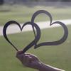 Metal Interlocking Hearts Wall Art, Couples Gift, Valentines Day Gift Idea, Love Wall Sign, Heart Wall Art, Unique Gifts, Home Decor Gifts, Love Sign (12 Inches, Black) view 4