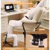 YCKEGEW Mid Back Computer Chair Vanity Chair Task Chair with Rolling Wheels,Modern Armchair Adjustable Height,Upholstered Reclining Office Chair for Study (Color : Brown/A) view 4