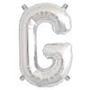 4 pcs Silver Letter G 16-Inch tall Mylar Foil Balloons - Wedding Event Birthday Graduation Party Decorations Supplies view 1