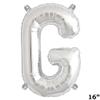 4 pcs Silver Letter G 16-Inch tall Mylar Foil Balloons - Wedding Event Birthday Graduation Party Decorations Supplies view 4