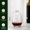 Alterf Unique Monogrammed Stemless Wine Glasses - Personalized with Letter J Initial, 16 Oz Capacity, Handcrafted Crystal Stemless Glasses with Engraved Initials - Ideal Wine Gifts for Women, Men view 4