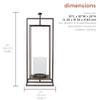 Alpine Corporation - 25" Tall Rectangular Lantern with Glass Candle Compartment, Stylish Outdoor Dcor for Patio, Deck, Porch  Large (Bronze) view 3