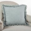 SARO LIFESTYLE Ruffled Linen Down Filled Throw Pillow view 1