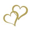 Metal Interlocking Hearts Wall Art, Couples Gift, Valentines Day Gift Idea, Love Wall Sign, Heart Wall Art, Unique Gifts, Home Decor Gifts, Love Sign (12 Inches, Gold) view 1
