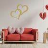 Metal Interlocking Hearts Wall Art, Couples Gift, Valentines Day Gift Idea, Love Wall Sign, Heart Wall Art, Unique Gifts, Home Decor Gifts, Love Sign (12 Inches, Gold) view 3