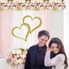 Metal Interlocking Hearts Wall Art, Couples Gift, Valentines Day Gift Idea, Love Wall Sign, Heart Wall Art, Unique Gifts, Home Decor Gifts, Love Sign (12 Inches, Gold) view 4