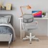 HOMGX Kids Desk Chair, Ergonomic Kids Swivel Study Chair with Lumbar Support, Breathable Mesh & Universal Wheels, Height Adjustable Kids Computer Chair for Boys & Girls (Grey) view 2