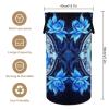 Blue YinYang Mandala Flower Large Laundry Basket Laundry Hamper Bag Washing Bin Clothes Bag Collapsible Tall With Handles Travel Bathroom College view 2