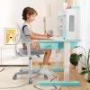 Giantex Kids Desk Chair, Ergonomic Adjustable Teen Task Chair w/Y-Shaped Lumbar Support, Armrest & Universal Wheels, Mesh Kid Office Chair for Sturdy, Kids Computer Chair for Boys & Girls 4-12, Grey view 2