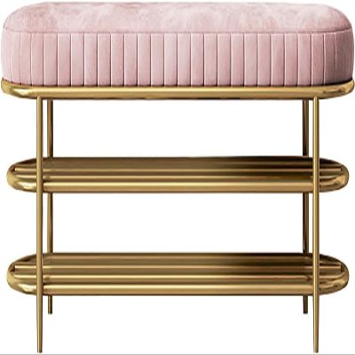 Storage Shoe Bench Shoe Storage Bench Shoes Cabinet Bench Shoe Bench with Seat Metal Shoe Storage Bench with Cushion Padded Shoe Rack with 2-Tier Shelf,Easy Assembly,for Living Room,Hallway,