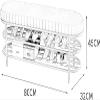 Storage Shoe Bench Shoe Storage Bench Shoes Cabinet Bench Shoe Bench with Seat Metal Shoe Storage Bench with Cushion Padded Shoe Rack with 2-Tier Shelf,Easy Assembly,for Living Room,Hallway, view 3