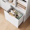 IDEAKHOUSE White Bookshelf with Drawers, Tall Storage Cabinet with 9 Cubes and 2 Large Drawers, Free Standing Storage Organizer Bookshelf for Living Room, Office, Study,Kitchen (White) view 4