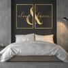 Always & Forever Wall Decor, Metal Wall Art, 2 Pcs Couples Metal Wall Decor, Above Bed Wall Art, Always & Forever Metal Sign, Wall Art for Couples, Housewarming Gift (43"x30"|109x76cm, Gold) view 1