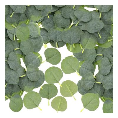 Gumney 100 Pcs Artificial Eucalyptus Leaves, Faux Eucalyptus Leaves Fake Leaves for DIY Crafts Wreath Wedding Home Party Christmas Decoration
